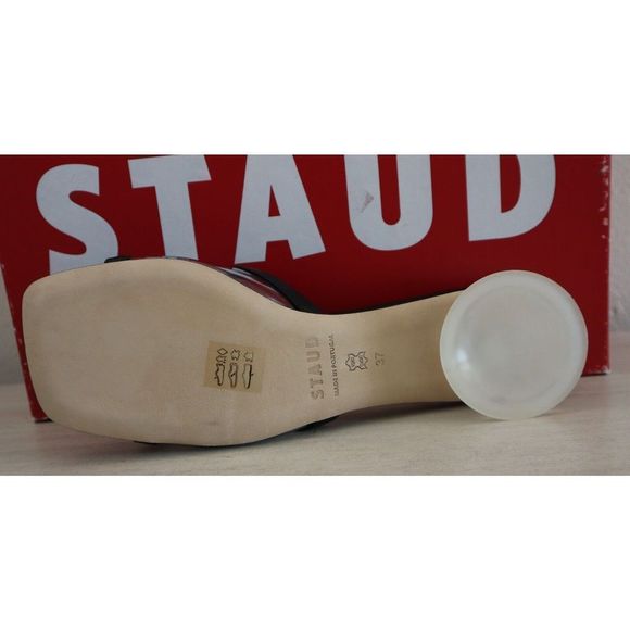 Staud 404-1251 Women's Sz 37 / US 7 Black/Clear Simone Clear Mule Sandals $350 - Picture 8 of 16